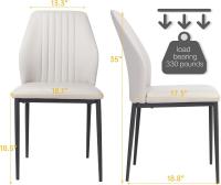 Juego de 4 sillas de Comedor Color Blanco, sillas de cocina, silla sala de espera, silla restaurante, kit 4 sillas - details 1