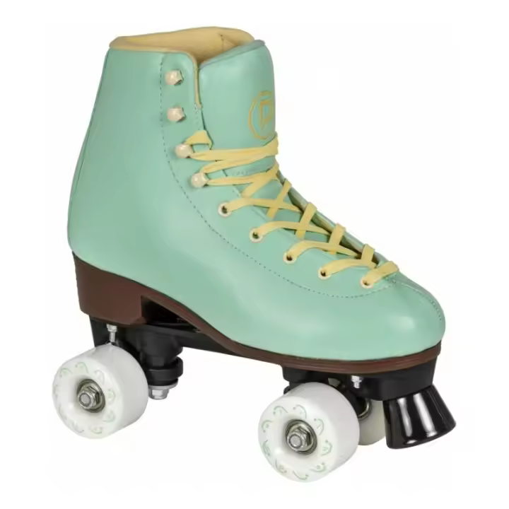 Patines Quad Playlife Sunset de Cuero Sintético con Guía Compuesta Liviana - 1