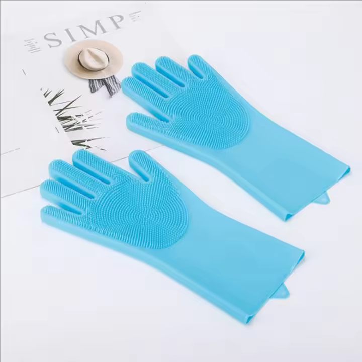 Accesorios De Baño Para Gatos Cepillo De Limpieza Silicona Guantes Antirrascas Y Antibites Productos De Baño Para Mascotas Teddy - 1