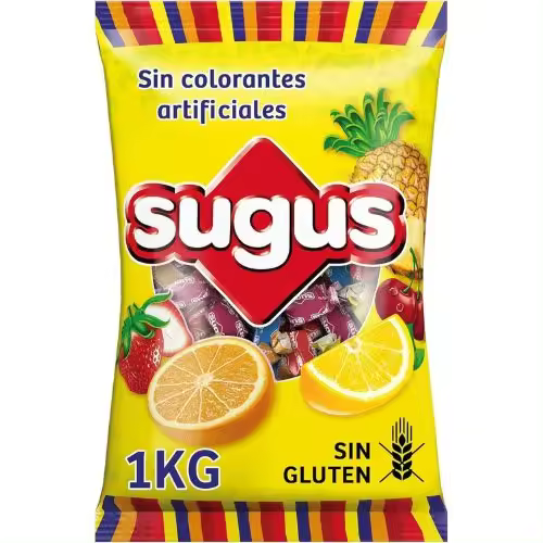Caramelos Sugus Surtidos 1kg – Pack Ahorro de Frutas - 1