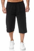 Pantalón casual de lino y algodón para hombre - Estilo deportivo y fresco para verano (longitud 7/8) - details 10