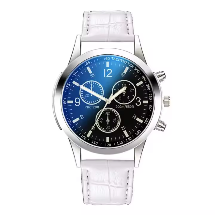 Reloj De Lujo De Cuarzo Con Dial De Acero Inoxidable Reloj Casual De Pulsera Material De Correa De Cuero Estilo Fashion & Casual - 1