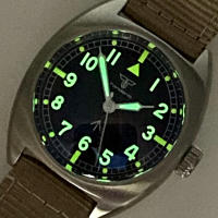 Reloj Mecánico De Pulsera Deportivo Para Hombre NH35 Movimiento 36mm Pantalla Verde Lume Correa De Nylon Acero Inodoro a 20Bar - details 3