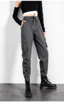 Pantalones De Cargo Negros Para Mujer High Waist Estilo Hip Hop Jogger Pantalones Punk Coreanos Capri De Calle Divertidos Talla Regular - details 4
