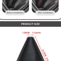 Cubierta De Manillar De Cambio Universal JDM Para Coche Cubierta De Cuello De Botón De Cambio De Cuero Con Costuras Rojas Adecuada Para La Mayoría De Los Coches - details 6