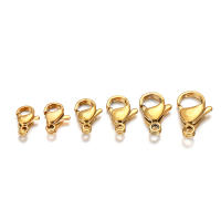 30Pcs/lot Aros De Cangrejo De Acero Inoxidable Galvanizado En Oro Para Pulseras Collares Cadenas Hecho a Mano Joyería Suministros - details 2