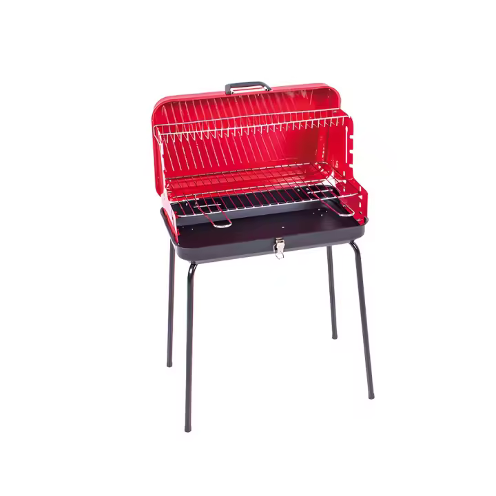 Barbacoa Rectangular de Funda Plegable with Asador Ajustable y Parrilla de 2 Nivel Barbacoa de Carbón Plegable para Picnic en Aire Libre - 1