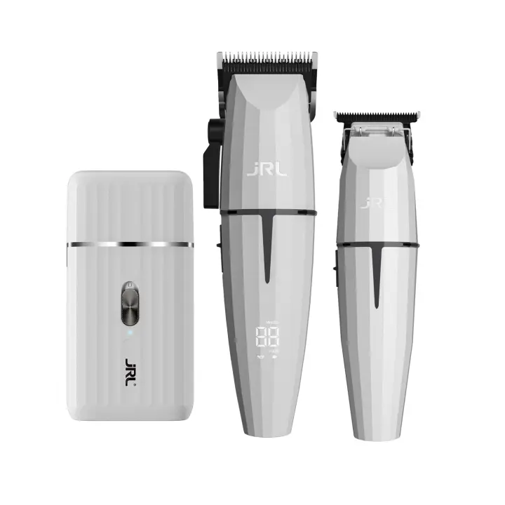 Kit Máquinas de Corte JRL Onyx Ghost Collection #2 Blanca | Máquinas de Corte 2020C-B Clipper + 2020T-B Trimmer & Afeitadora SF Pro Shaver - 1