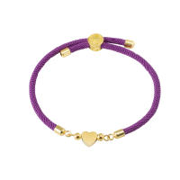 Pulsera De Correa Milanés De Acero Inoxidable Corazón De Amor Para Hombres Y Mujeres Hecho a Mano Ajustable Hilo Rojo - details 3