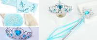 XOKOTAKI  Kit de Accesorios de Princesa, 7 Piezas: Anillo, Pendientes, Guantes, Varita de Copo de Nieve, Corona con Diadema, Clip de Pelo con Trenza Rubia para Niñas de 3 a 10 Años. - details 2