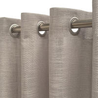 Cortina Rustik Color Gris de T S S Textil Decoración, con ollados y cinta multifunción (Pasa barras y cinta fruncidora), aporta un toque de frescura y naturalidad a tu salón, dormitorio o cocina. Cortina fabricada 100 % en España. Disfruta de la calidad - details 2