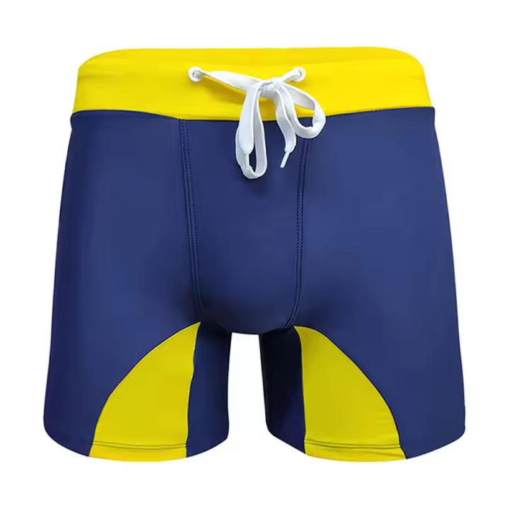 Short De Baño Para Hombre Sexy Shorts De Natación Deporte Playa Pantalones Monocromáticos Ajustados Fitness Moda Masculina - 1