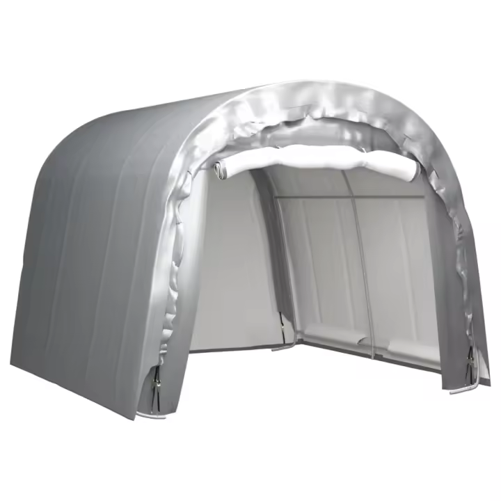 vidaXL Carpa de almacenamiento acero gris 300x300 cm - 1