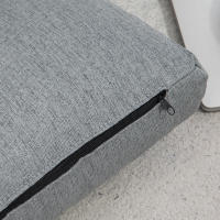Silla de Suelo plegable con respaldo regulable en 6 Grados, asiento Grueso del asiento, función Cama, aspecto Lino, 70x41x56 cm, Gris - details 2