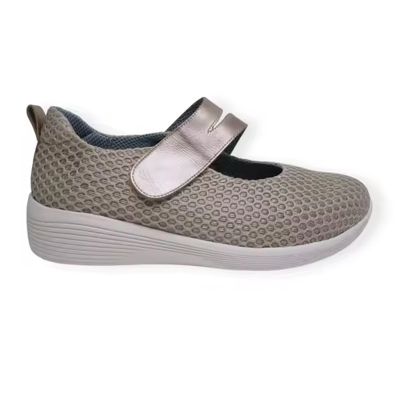 ZAPATO PARA PIES DELICADOS DOCTOR CUTILLAS 39223 TOSTADO TIPO MERCEDES CON REJILLA Y SUELA ULTRALIGERA - 1