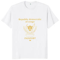 Camiseta De Algodón 100% Para Hombres Con Diseño De Pasaporte De Congo Camiseta Casual Sin Capucha Para Todas Las Estaciones - details 2