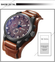 Reloj CURREN Para Hombre Marca Top Moda Casual Y Negocios Reloj De Pulsera Cuarzo Impermeable Con Fecha Correa De Cuero Dial Redondo - details 8