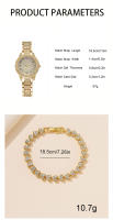 Reloj De Mujer De Lujo 2PCS Oro Con Diamantes Y Corazón Reloj De Cuarzo Elegante Con Pulsera Estilo Casual Para Mujer - details 1