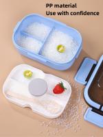 Caja De Almuerzo Ecológica De 1200ML Con Doble Capa Compartimentos Cuchara Y Tenedor Microwaviable Y Sellado Para Picnic - details 5