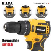 HILDA Mini Herramienta Eléctrica Sin Cable 12V 16.8V 21V Destornillador Eléctrico Con Batería De Litio Para Hogar DIY Velocidad Sin Carga 1600rpm Torque 22N.m - details 10