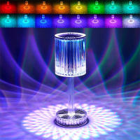 Lámpara De Mesa LED Con Cristal De Diamante Proyección Decorativa Luz Nocturna Para Dormitorio Lámpara De Barra Iluminación Fijación - details 0