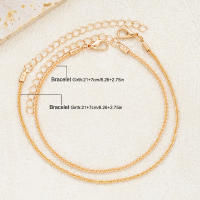 Anklet Doble Capa Para Mujeres Estilo Minimalista Ajustable En Oro Fashion Joyería Diaria Para El Verano Regalos 2024 Nuevo - details 6