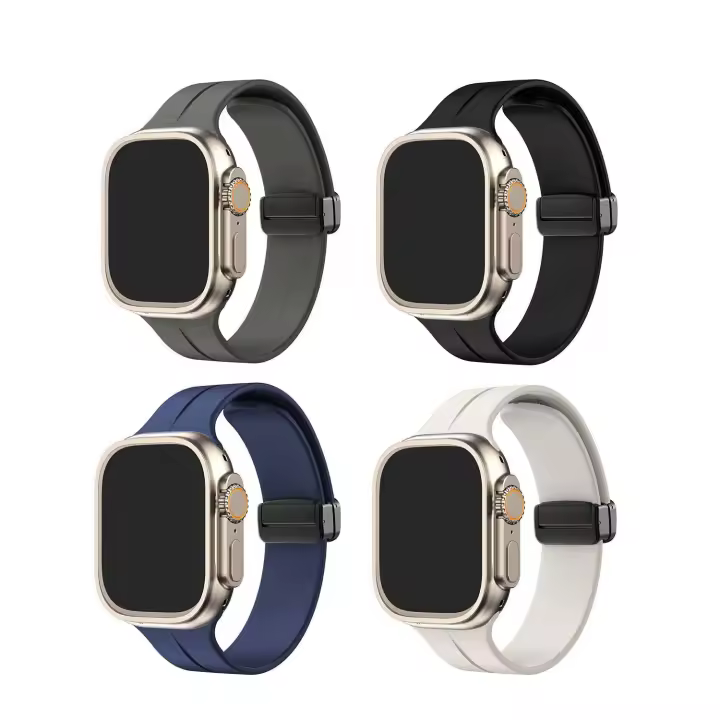 Correas de silicona para Apple Watch Series 9/8/7/6/SE/5/4/3/2/1 (42/44/45/49 mm, 41/40/38 mm) - 1