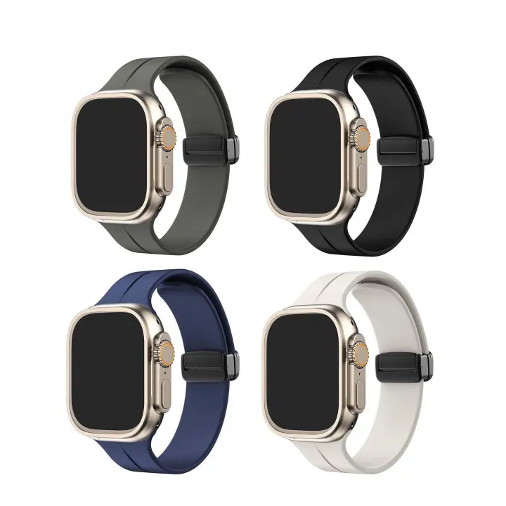 Correas de silicona para Apple Watch Series 9/8/7/6/SE/5/4/3/2/1 (42/44/45/49 mm, 41/40/38 mm) - 1