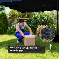 Gazebo Aproximadamente 3x3m, Gazebo plegable pop-up impermeable y estable a prueba de frío, Protección UV 50 +, tienda de campaña de Fiesta plegable Tienda de Jardín with Bolsa de ruedas', jardín de camping - details 3