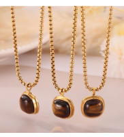 Collar De Acero Inoxidable Con Colgante De Ojo De Tigre Para Hombres Y Mujeres Resistente Al Agua Cadena De Cuello Para Parejas Joyería Moda Para Fiestas - details 20