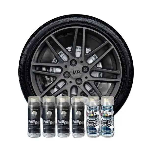 AutoFullCar - PACK 4 SPRAYS - FULL DIP ANTRACITA METALIZADO EXTRA BRILLO - 400ml Unidad - 1