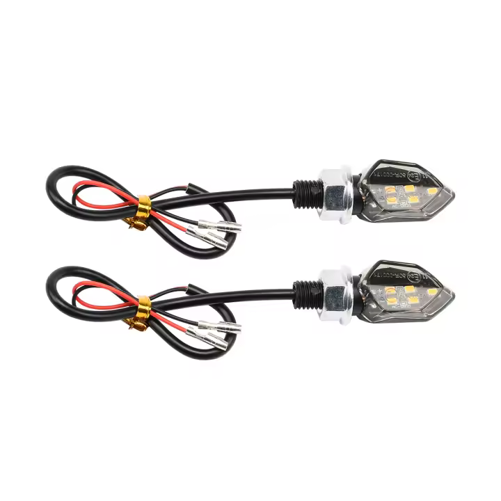 2pcs Luces De Señalización LED Para Motocicleta Universal Super Brillantes Mini Moto Amarillas Indicadores LED 12V - 1