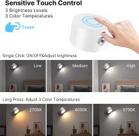 Luz de Parada de Interior, Lámpara de Parada con Katería de Carga USB, 3 Colores Y 3 NIVES de Brillo Parada de Interior 360 ° Giratorio de Control - details 4