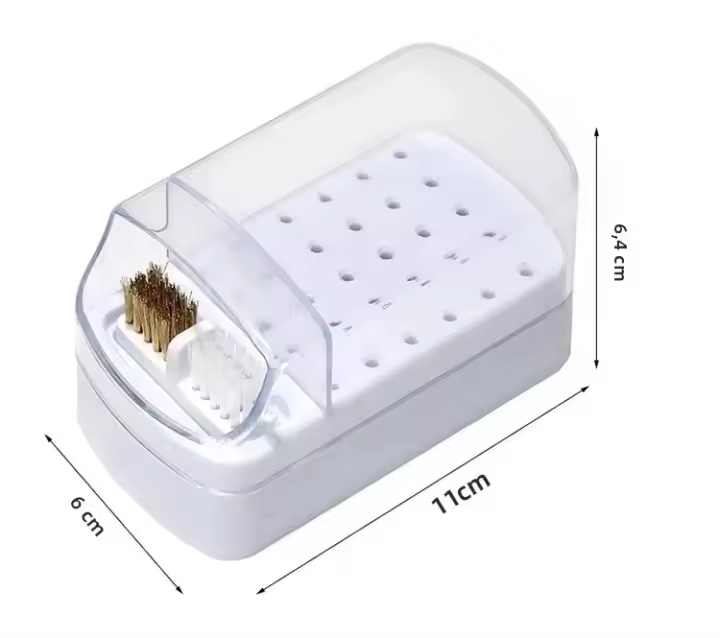 Organizador De Esmaltes De Uñas Acrílico Portátil Con 30 Agujeros Anti-Polvo Para Profesionales Del Arte De Uñas - 1