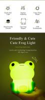 Lámpara Nocturna Para Niños Rana De Silicona Suave Luz De Dormir Dimmer Con Timer Recargable Decoración De Habitación Regalos Para Niños Luz Colorida - details 2