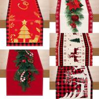 Corredor De Mesa De Lino Para Navidad 2024 Decoración Merry Christmas Regalo De Año Nuevo 2025 Material 100% Lino - details 1