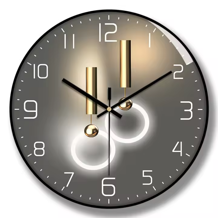 Reloj de cuarzo Sin TicTac Funciona con Pilas (Negro) - 1