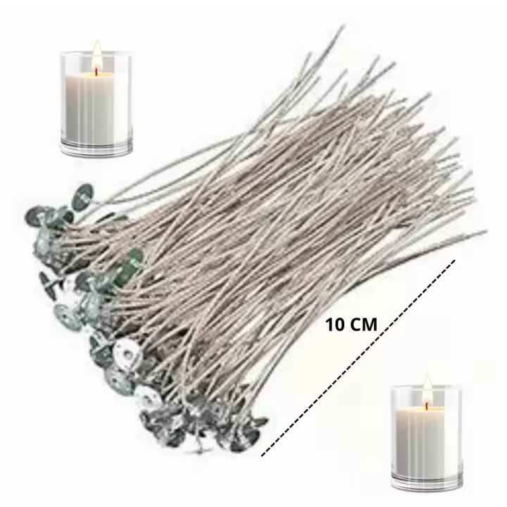 Candleval  mechas de algodón trenzado para velas enceradas con soja de primera calidad - 1