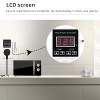 Controlador De Temperatura Digital AL11G-T1 Enchufe Con Termostato Regulador De Calor AC 110-220V Con Sensor NTC Enchufe De Enlace EU Para El Hogar - details 7