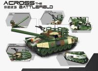 Juego De Construcción Educativo Serie Militar Tráiler De Transporte De Vehículos Blindados Leopardo Y Tanque T64 Bloques MOC Para Niños - details 9