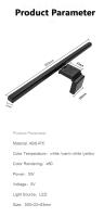 Lámpara De Escritorio Ammtoo 50cm Luz De Pantalla Colgante Para Juego Oficina Estudio Lectura Barra De Luz LED Ajustable Moderna - details 13