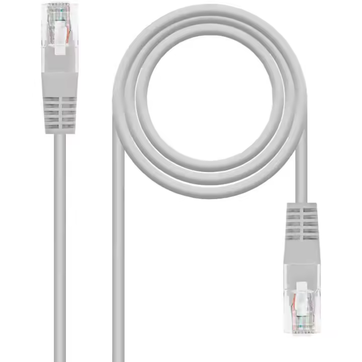 Nanocable Cable de Red RJ45 LAN Local Area Network UTP para PC Ordenador Portátil PS3 PS4 Gris 10.20.0400 0.5m Cat.6 - 1