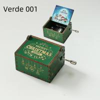 Caja de música manual de madera, con tallado retro (o talla antigua) - Regalo de cumpleaños con impresión a color - details 15