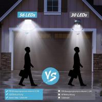 Luces solares para exteriores con sensor de movimiento, paquete de 2 - Luz solar para exteriores con 3 modos e interruptor, 56 luces solares LED con cable de 5 m, ángulo de iluminación de 120° - details 1