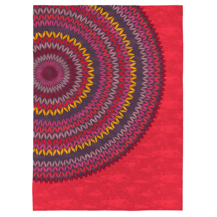 RUGS&RUGS - Alfombra decorativa MANDALA  rojo. Varios tamaños disponibles. - 1