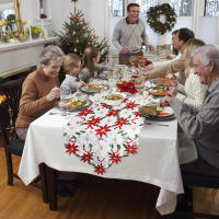 Decoración De Mesa Neutra Para Navidad Tela De Mesa De Lujo Con Encaje De Nogal 70x15 Pulgadas Impermeable Estilo Encaje Estampado Rayado - details 11
