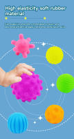 Juguete Sensorial Para Bebé Bolas Tactiles Con Ruidos Pelota De Toque Para Desarrollo Sensorial Infante Textura Suave Geométrica Inflable Musical - details 3