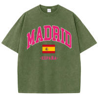 Camiseta De Hombre Madrid Spain Art And Design Impresión Versátil Suave Aesthetic round Neck Harajuku Juvenil Media Manga T-Shirt Para Daily Summer Moisture Wicking Cotton Pull on O-Neck - details 8