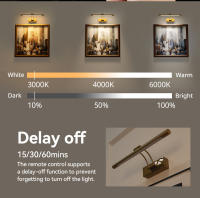 Luz De Pared Recargable LED Sin Cable USB Batería 4400mAh 40cm Para Decoración Del Hogar Dormitorio Con Control Remoto Moderno - details 4