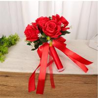 Bouquet De Novia Artificial De Rosa Silken En Blanco Y Champán Para Damas De Honor Y Fiesta De Boda Decoración De Hogar - details 13